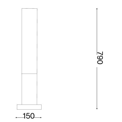 Ideal Lux - Venkovní lampa EDO OUTDOOR 1xGX53/15W/230V 79 cm IP65 hnědá