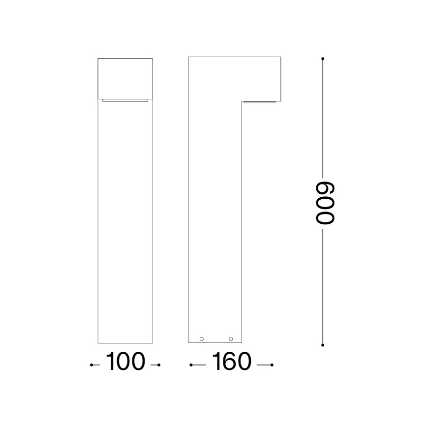 Ideal Lux - Venkovní lampa SIRIO 2xGX53/9W/230V 60 cm IP65 hnědá