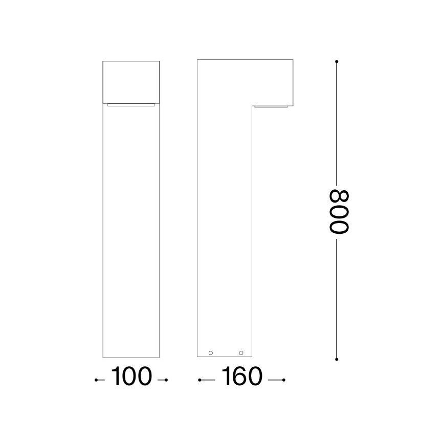 Ideal Lux - Venkovní lampa SIRIO 2xGX53/9W/230V 80 cm IP65 hnědá
