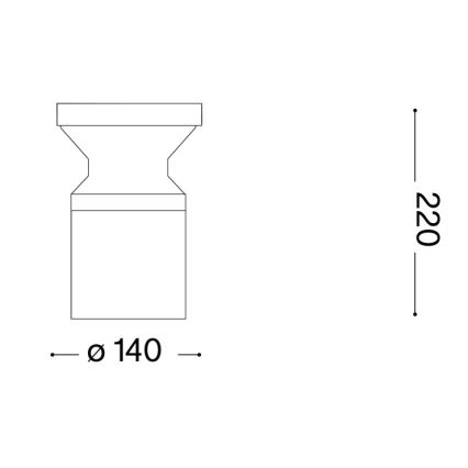Ideal Lux - Venkovní lampa TORRE 1xE27/15W/230V 22 cm IP65 hnědá