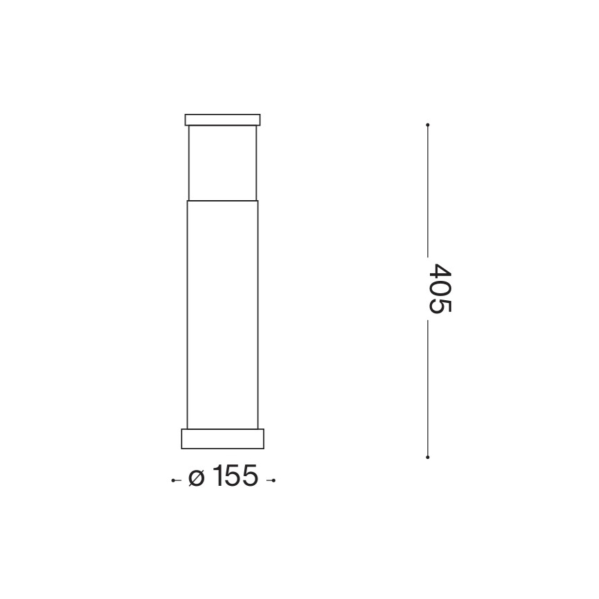 Ideal Lux - Venkovní lampa TRONCO 1xE27/42W/230V 40 cm IP65 antracit
