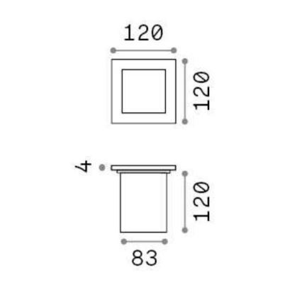 Ideal Lux - Venkovní nájezdové svítidlo 1xG9/15W/230V IP54