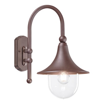 Ideal Lux - Venkovní nástěnná lampa CIMA 1xE27/52W/230V IP43 hnědá