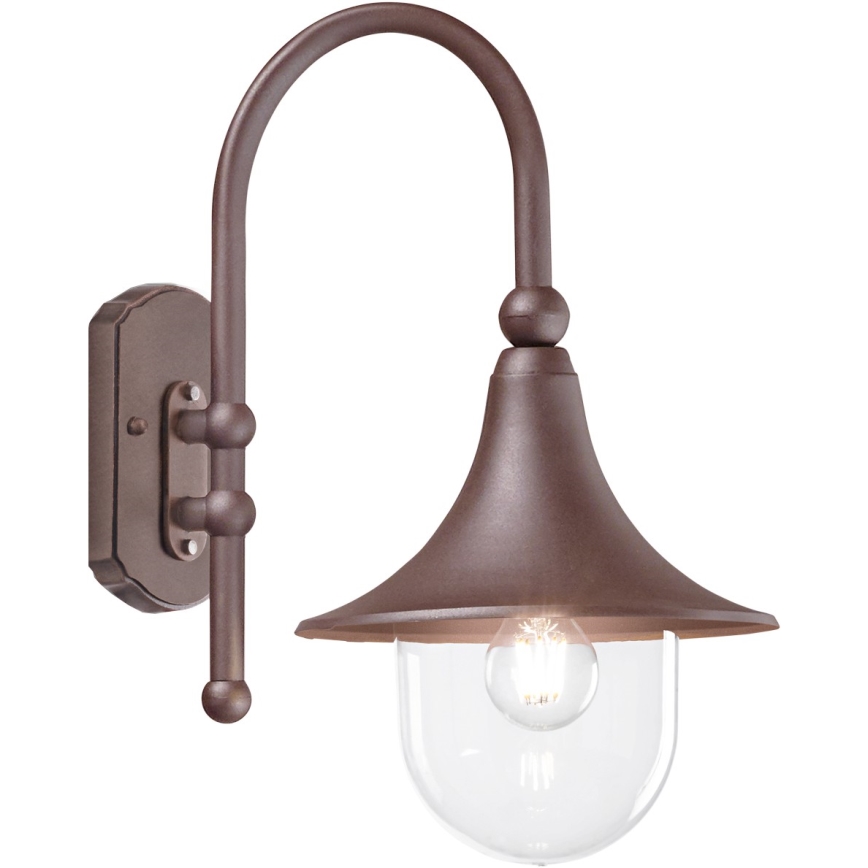 Ideal Lux - Venkovní nástěnná lampa CIMA 1xE27/52W/230V IP43 hnědá