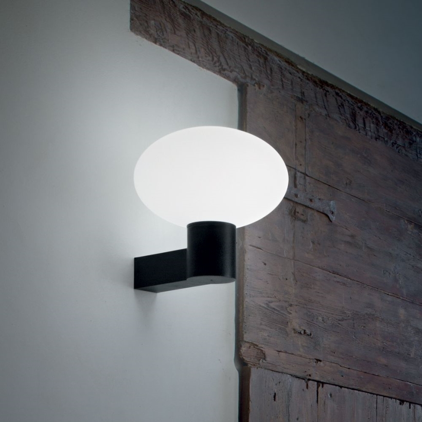 Ideal Lux - Venkovní nástěnná lampa CLIO 1xE27/42W/230V IP44 černá
