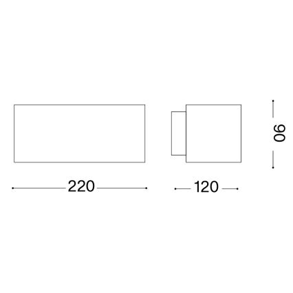 Ideal Lux - Venkovní nástěnné svítidlo ANDROMEDA 1xE27/60W/230V IP55 černá