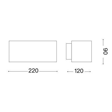 Ideal Lux - Venkovní nástěnné svítidlo ANDROMEDA 1xE27/60W/230V IP55 šedá