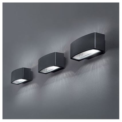 Ideal Lux - Venkovní nástěnné svítidlo ANDROMEDA 2xE27/60W/230V IP55 antracit