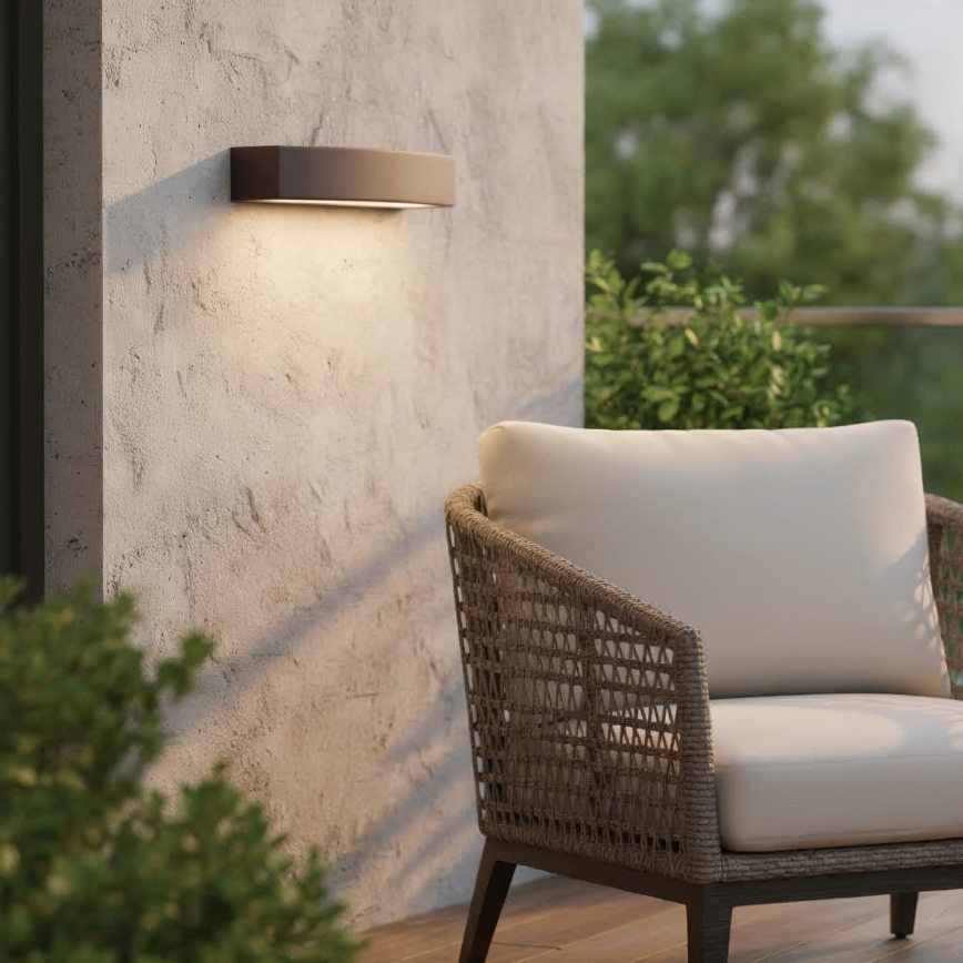 Ideal Lux - Venkovní nástěnné svítidlo ANDROMEDA 2xE27/60W/230V IP55 hnědá