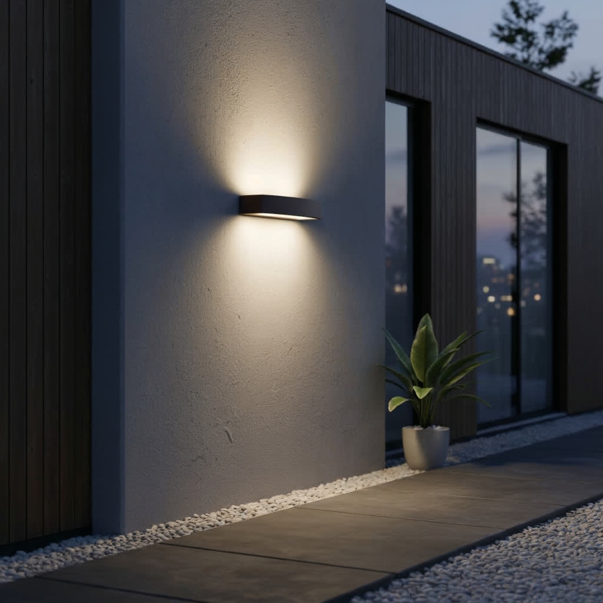 Ideal Lux - Venkovní nástěnné svítidlo ANDROMEDA 2xE27/60W/230V IP55 hnědá