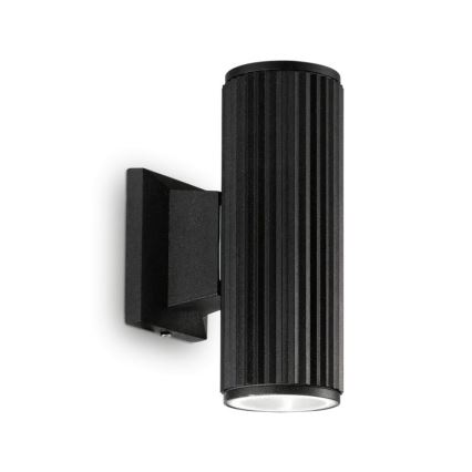 Ideal Lux - Venkovní nástěnné svítidlo BASE 2xGU10/28W/230V IP44 černá