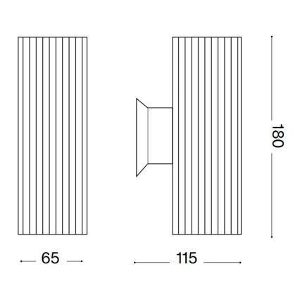 Ideal Lux - Venkovní nástěnné svítidlo BASE 2xGU10/28W/230V IP44 černá