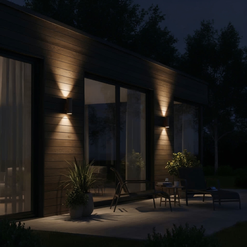 Ideal Lux - Venkovní nástěnné svítidlo GUN 1xE27/60W/230V 31 cm IP54 hnědá