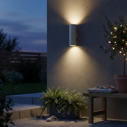 Ideal Lux - Venkovní nástěnné svítidlo GUN 1xE27/60W/230V 31 cm IP54 šedá