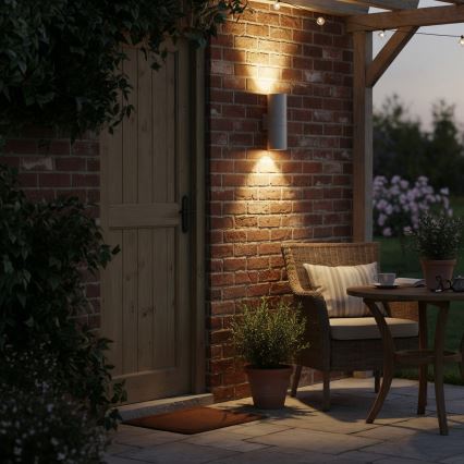 Ideal Lux - Venkovní nástěnné svítidlo GUN 1xE27/60W/230V 31 cm IP54 šedá