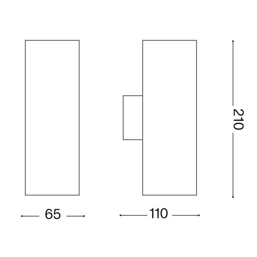 Ideal Lux - Venkovní nástěnné svítidlo GUN 1xGU10/35W/230V 21 cm IP44 hnědá