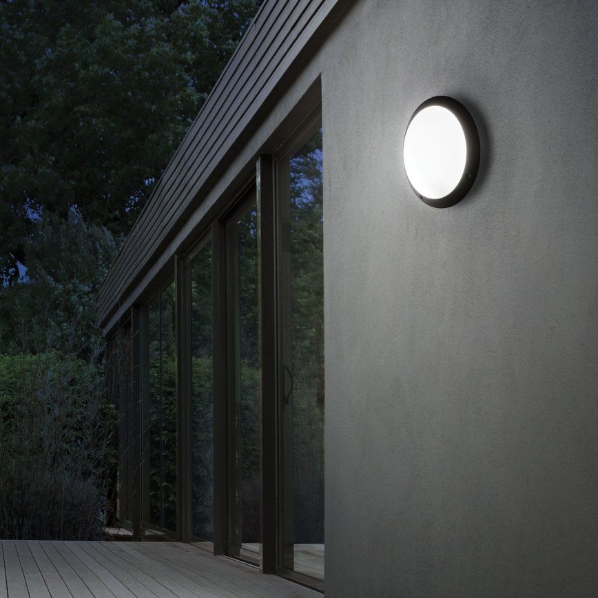 Ideal Lux - Venkovní nástěnné svítidlo POLAR 1xE27/23W/230V IP66 černá