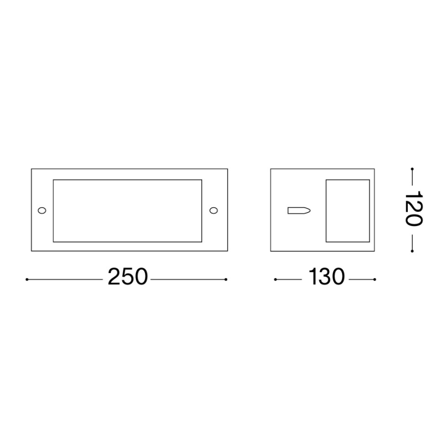 Ideal Lux - Venkovní nástěnné svítidlo REX 1xE27/60W/230V IP44 hnědá