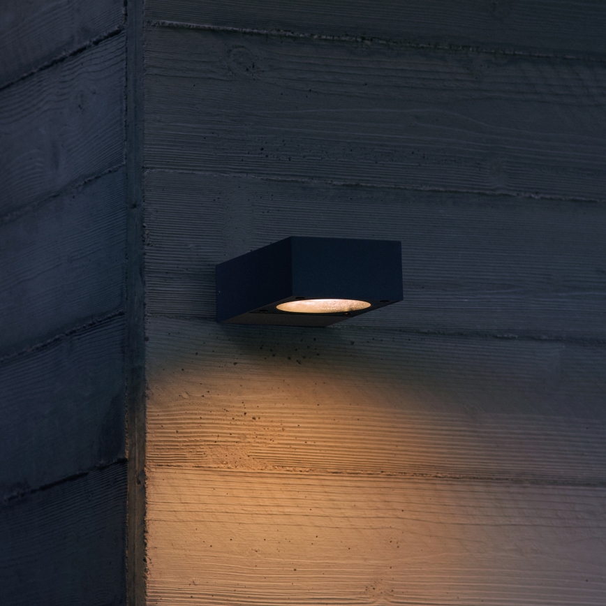 Ideal Lux - Venkovní nástěnné svítidlo SIRIO 1xGX53/9W/230V IP65 antracit