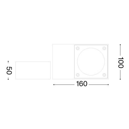 Ideal Lux - Venkovní nástěnné svítidlo SIRIO 1xGX53/9W/230V IP65 antracit
