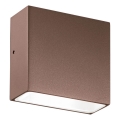 Ideal Lux - Venkovní nástěnné svítidlo TETRIS 1xG9/15W/230V IP44 hnědá