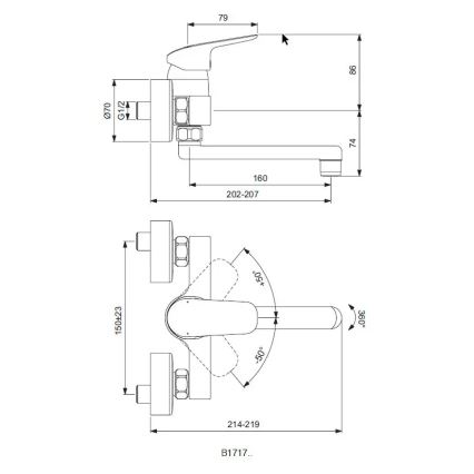 Ideal Standard B1717AA - Dřezová baterie CERAFLEX lesklý chrom