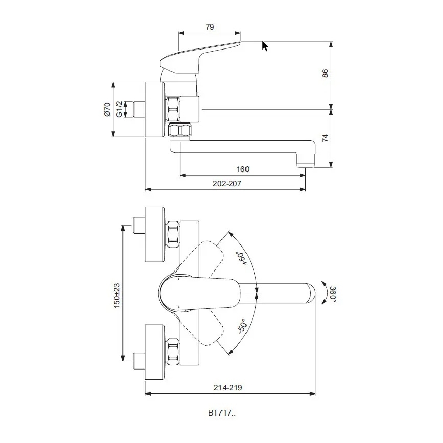 Ideal Standard B1717AA - Dřezová baterie CERAFLEX lesklý chrom