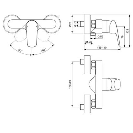 Ideal Standard B1720AA - Sprchová baterie CERAFLEX lesklý chrom
