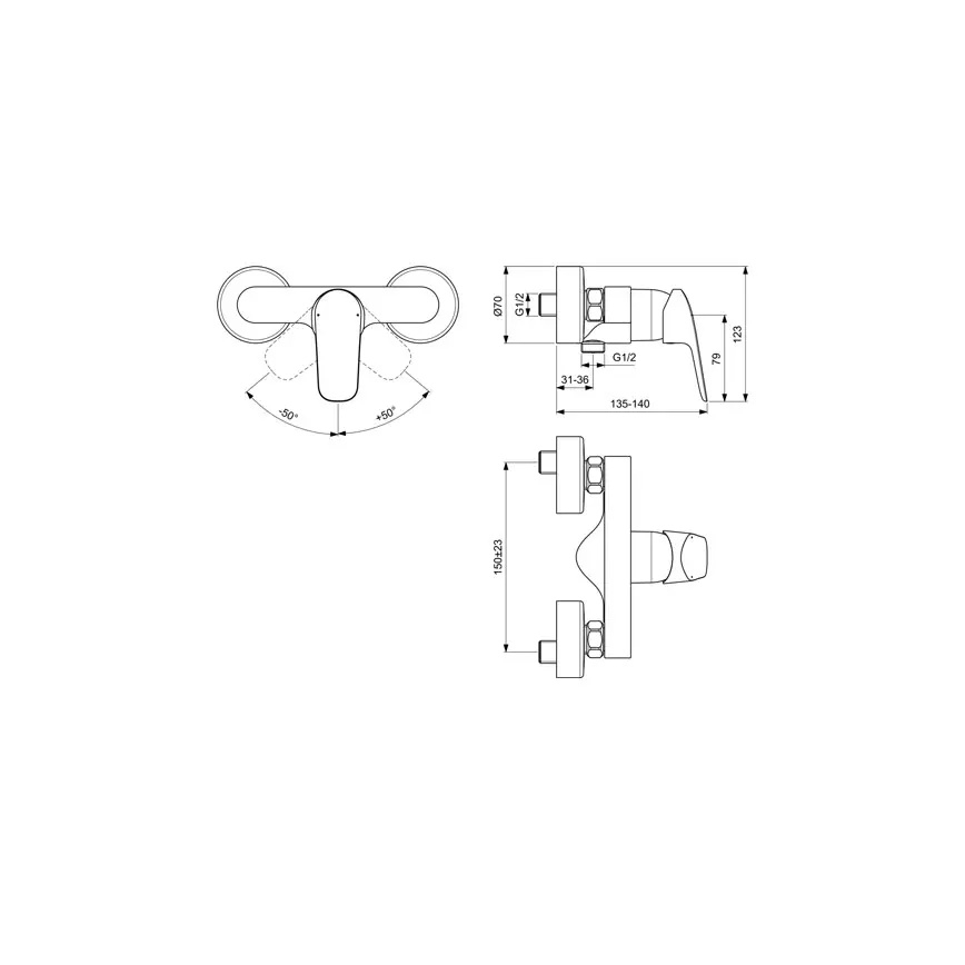 Ideal Standard B1720AA - Sprchová baterie CERAFLEX lesklý chrom