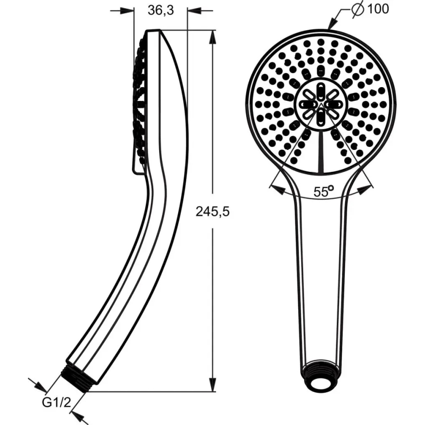 Ideal Standard B9403AA - Ruční sprcha IDEALRAIN lesklý chrom