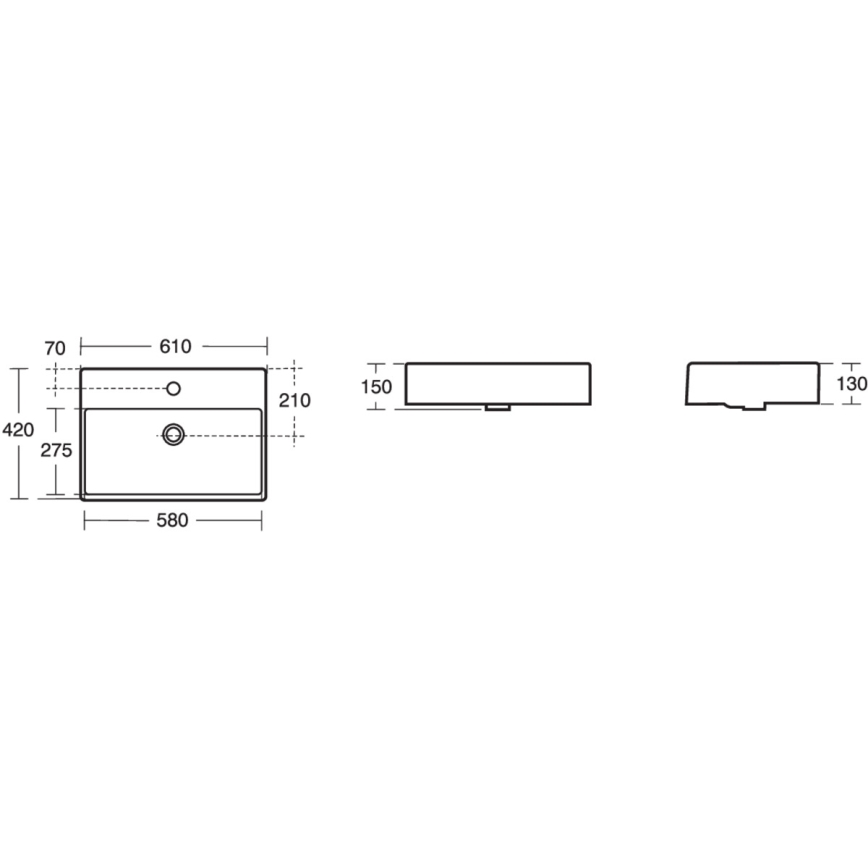 Ideal Standard K078101 - Umyvadlo na desku STRADA 60x42 cm keramika/bílá