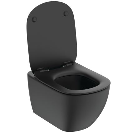 Ideal Standard T3546V3 - Závěsné WC s prkénkem SoftClose TESI keramika/černá