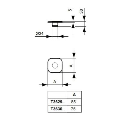 Ideal Standard T3629AA - Umyvadlová výpusť CLICK-CLACK 8,5 cm lesklý chrom
