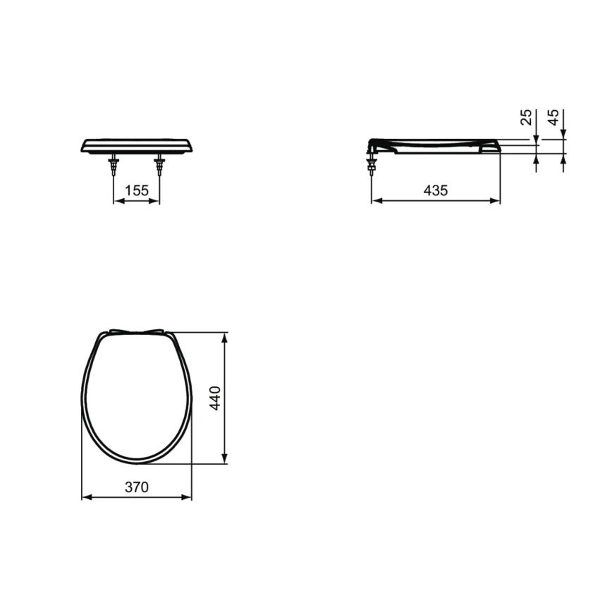 Ideal Standard W303001 - Záchodové prkénko SoftClose bílá