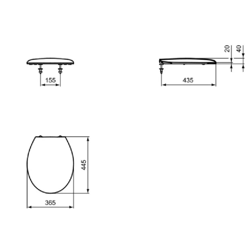 Ideal Standard W303801 - Záchodové prkénko bílá