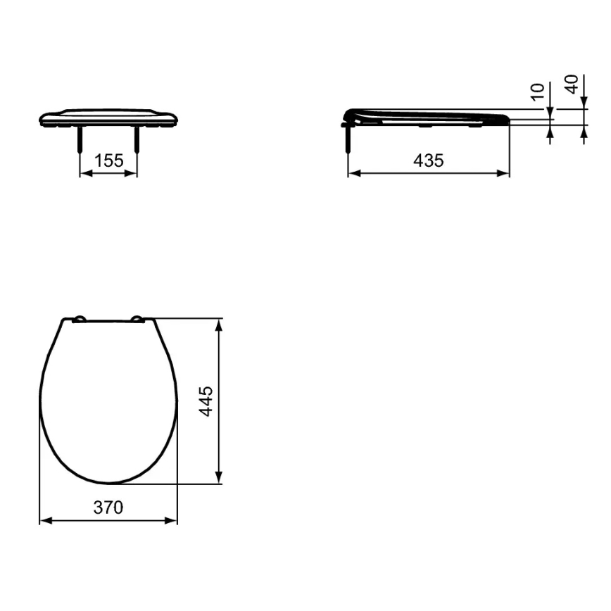 Ideal Standard W835001 - Záchodové prkénko bílá