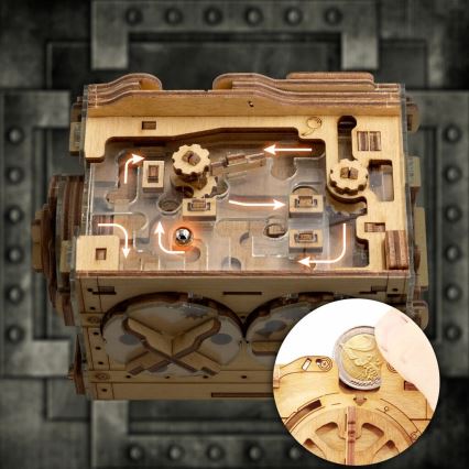 iDventure - Dřevěný hlavolam A-maze-ing trezor