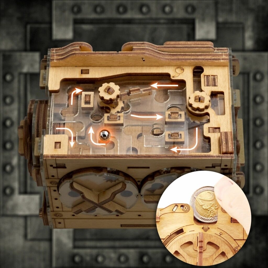 iDventure - Dřevěný hlavolam A-maze-ing trezor