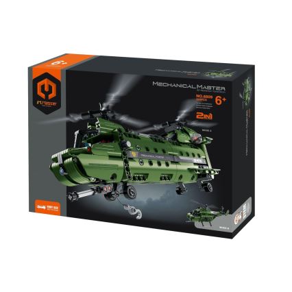 iM.Master - Stavebnice vrtulník s mechanickým pohonem 2v1 393 dílků