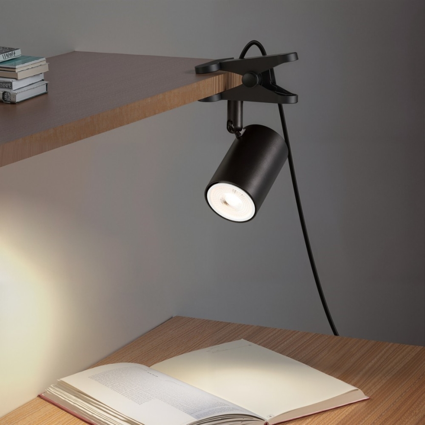 Lampa s klipem PUNTO 1xGU10/9W/230V černá