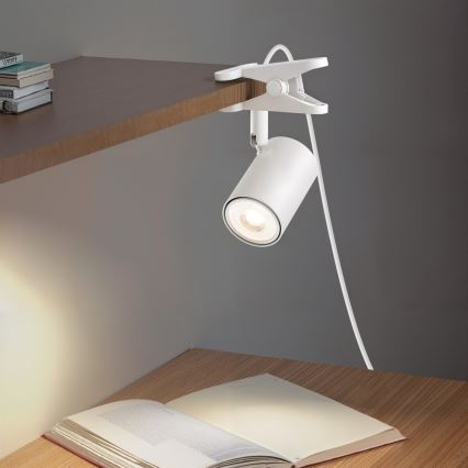 Lampa s klipem PUNTO 1xGU10/9W/230V bílá