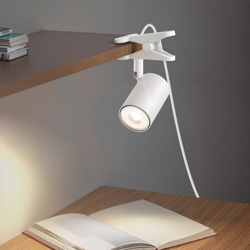 Lampa s klipem PUNTO 1xGU10/9W/230V bílá