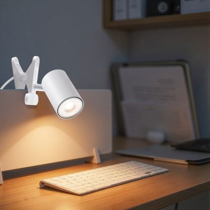 Lampa s klipem PUNTO 1xGU10/9W/230V bílá