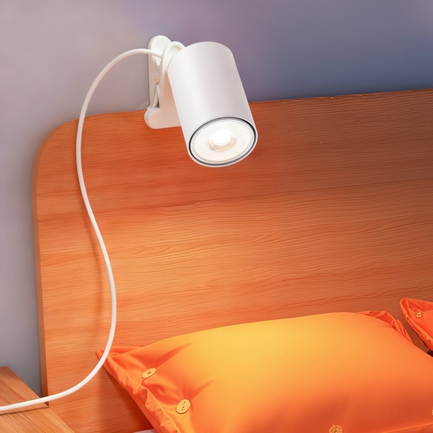 Lampa s klipem PUNTO 1xGU10/9W/230V bílá