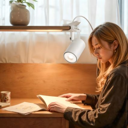 Lampa s klipem PUNTO 1xGU10/9W/230V bílá