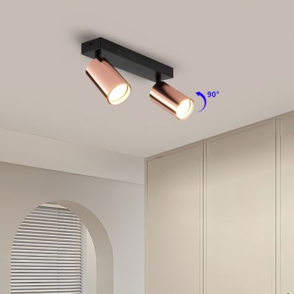 Bodové svítidlo PUNTO 2xGU10/9W/230V rose gold