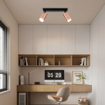 Bodové svítidlo PUNTO 2xGU10/9W/230V rose gold