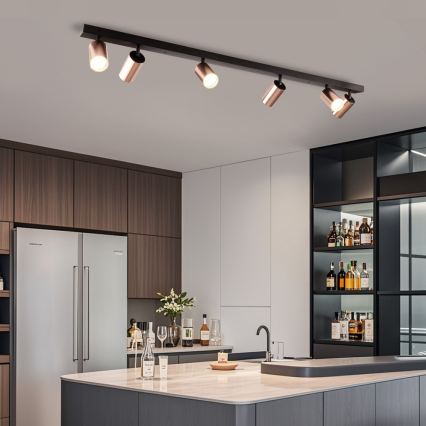 Bodové svítidlo PUNTO 6xGU10/9W/230V rose gold