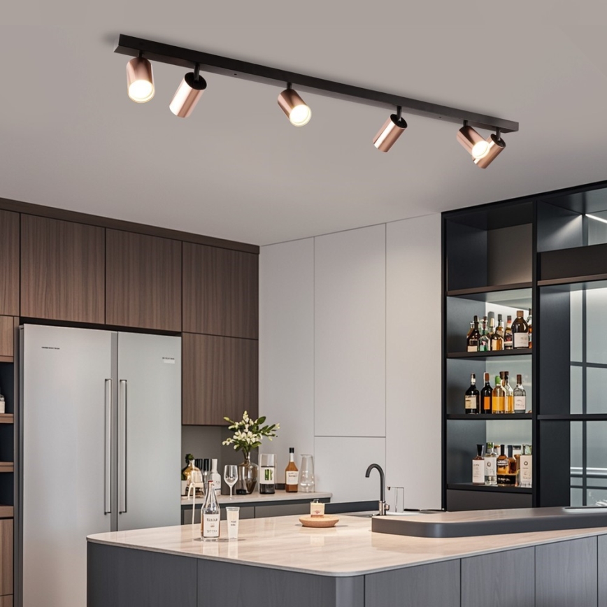 Bodové svítidlo PUNTO 6xGU10/9W/230V rose gold