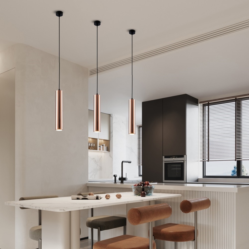 Lustr na lanku PUNTO 1xGU10/9W/230V rose gold